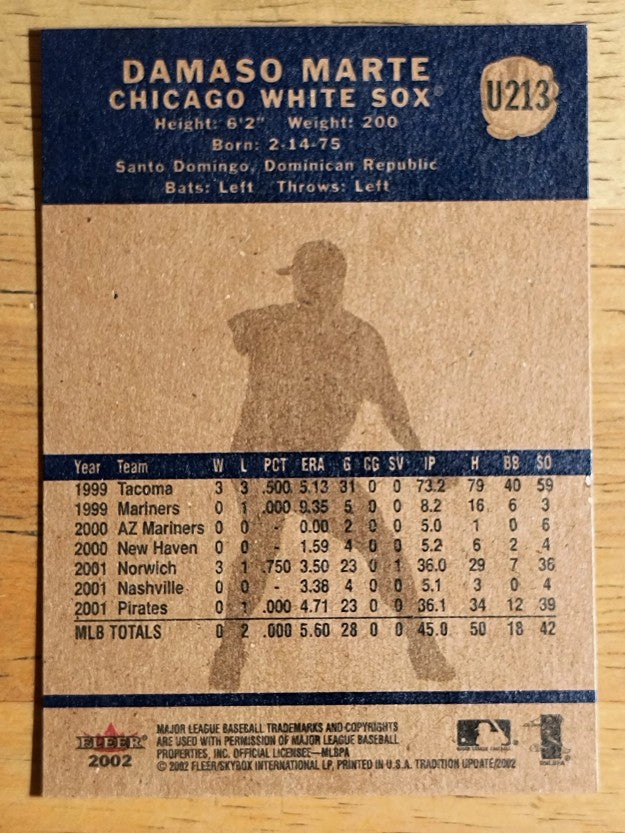 2002 Fleer Tradition Update #U213 Damaso Marte
