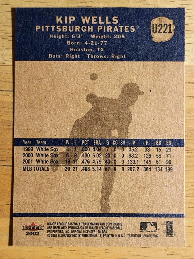 2002 Fleer Tradition Update #U221 Kip Wells