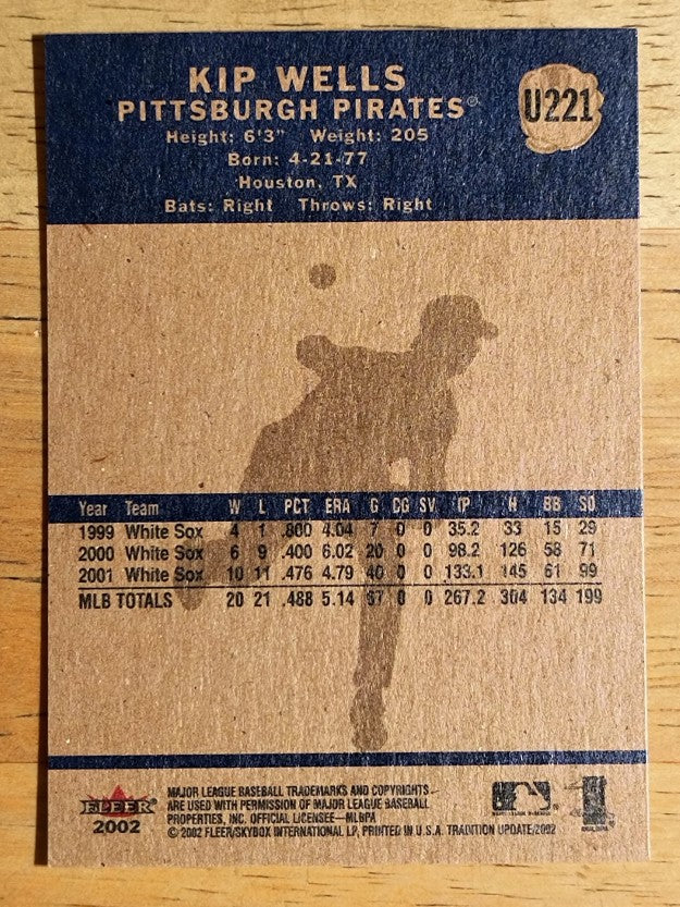 2002 Fleer Tradition Update #U221 Kip Wells