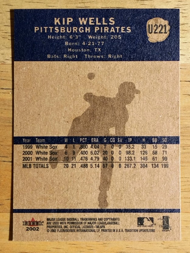 2002 Fleer Tradition Update #U221 Kip Wells