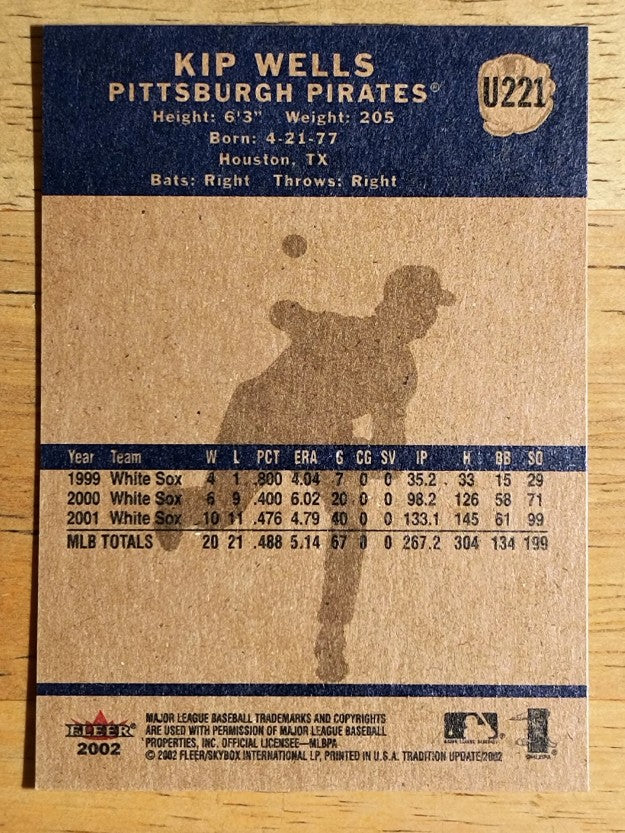 2002 Fleer Tradition Update #U221 Kip Wells