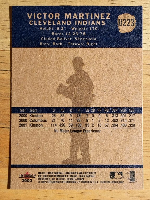 2002 Fleer Tradition Update #U223 Victor Martinez