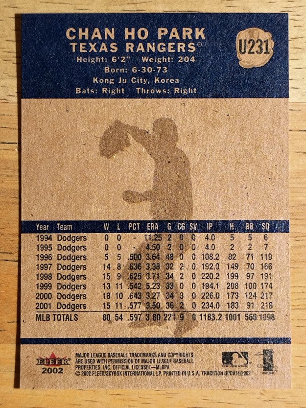 2002 Fleer Tradition Update #U231 Chan Ho Park