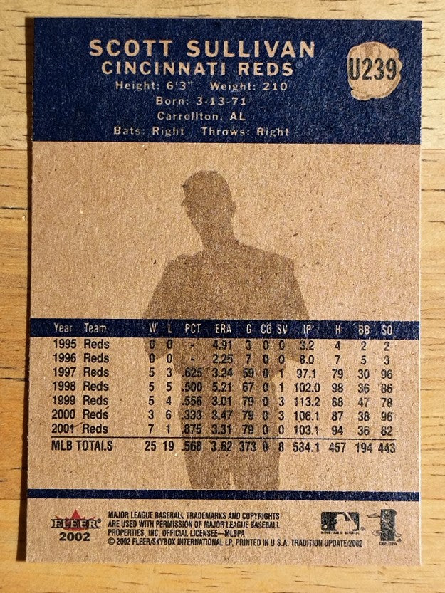 2002 Fleer Tradition Update #U239 Scott Sullivan