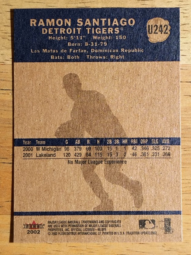 2002 Fleer Tradition Update #U242 Ramon Santiago