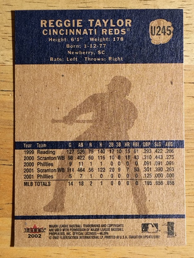 2002 Fleer Tradition Update #U245 Reggie Taylor