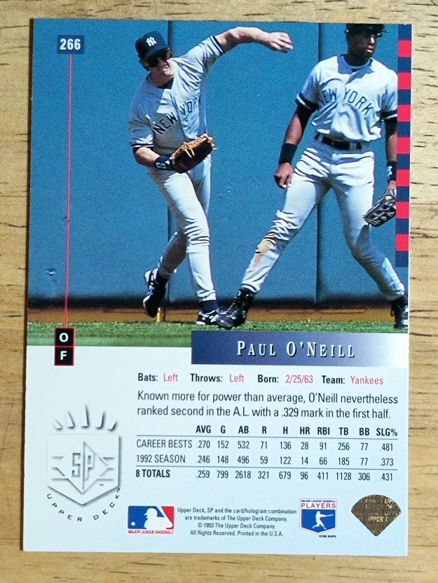 1993 SP #266 Paul O'Neill