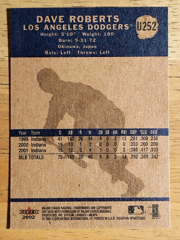 2002 Fleer Tradition Update #U252 Dave Roberts