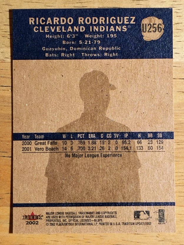 2002 Fleer Tradition Update #U256 Ricardo Rodriguez