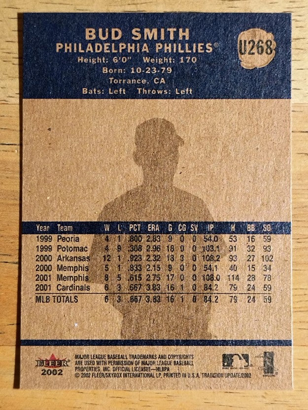 2002 Fleer Tradition Update #U268 Bud Smith