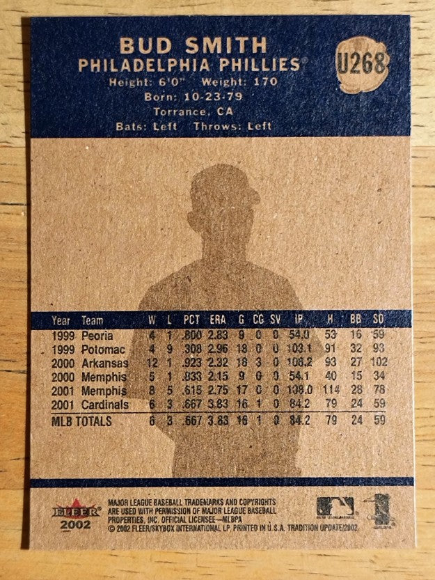 2002 Fleer Tradition Update #U268 Bud Smith