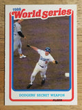 1989 Fleer World Series #1 Mickey Hatcher