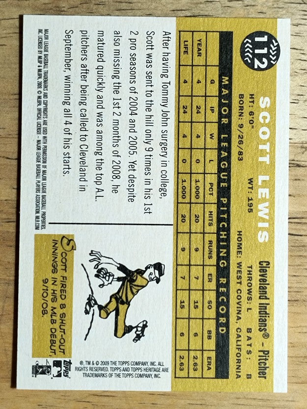 2009 Topps Heritage #112 Scott Lewis