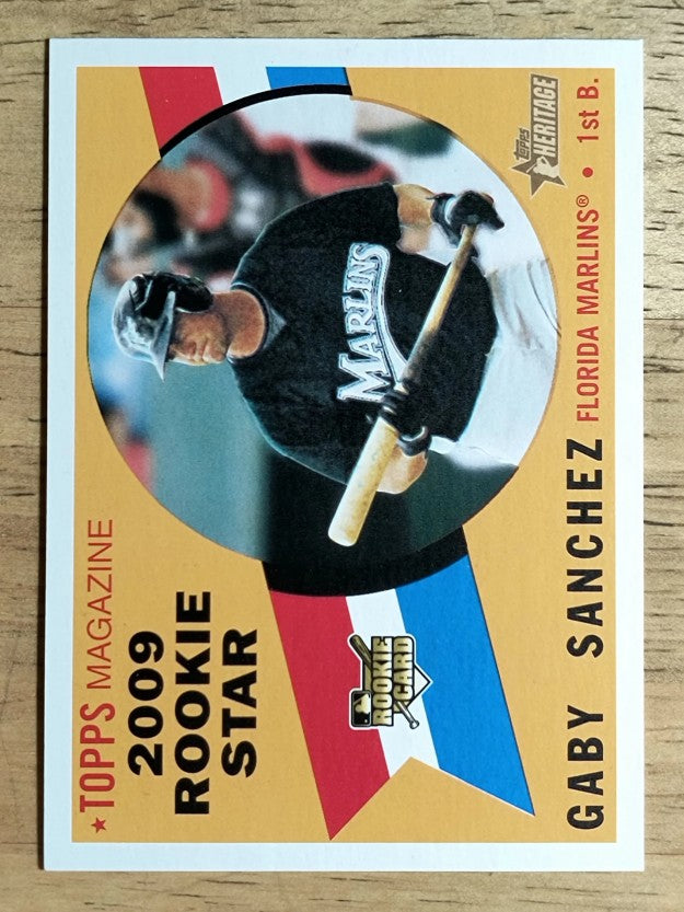 2009 Topps Heritage #127 Gaby Sanchez RC