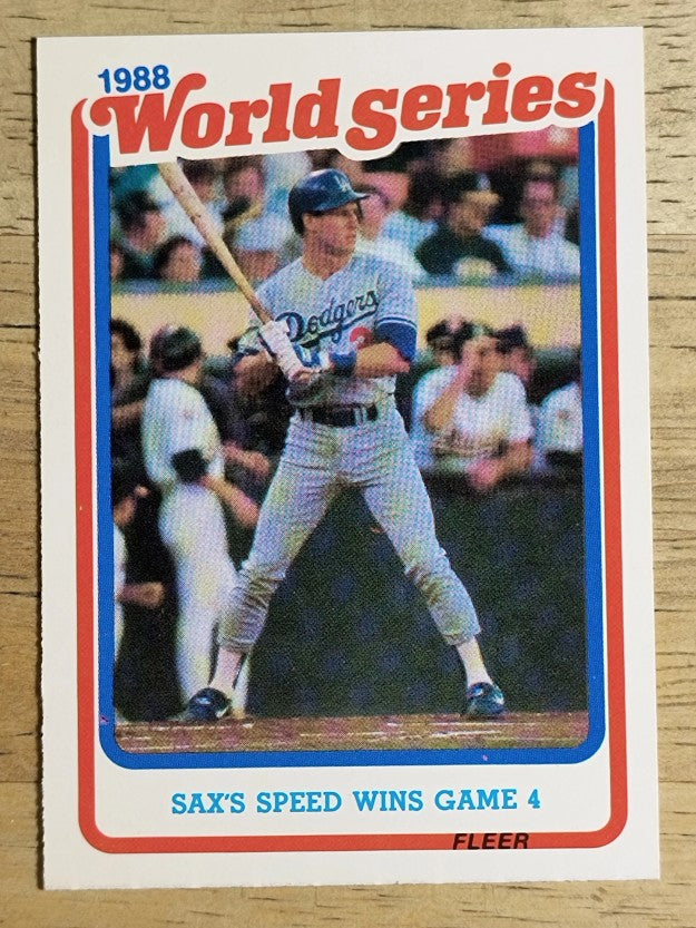 1989 Fleer World Series #9 Steve Sax