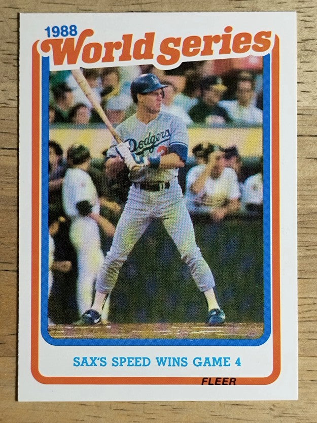 1989 Fleer World Series #9 Steve Sax