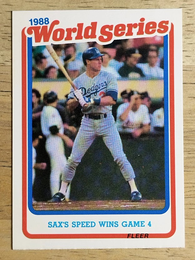 1989 Fleer World Series #9 Steve Sax