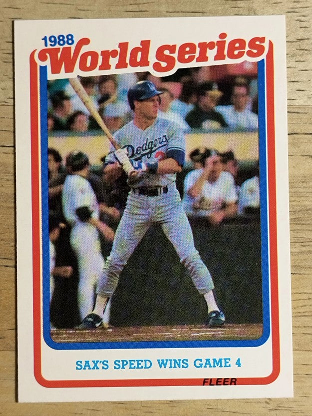 1989 Fleer World Series #9 Steve Sax
