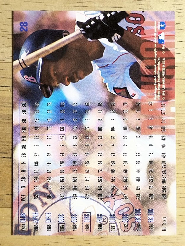 1995 Fleer #28 Andre Dawson