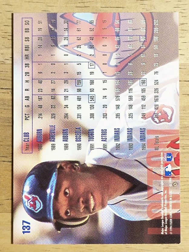 1995 Fleer #137 Kenny Lofton