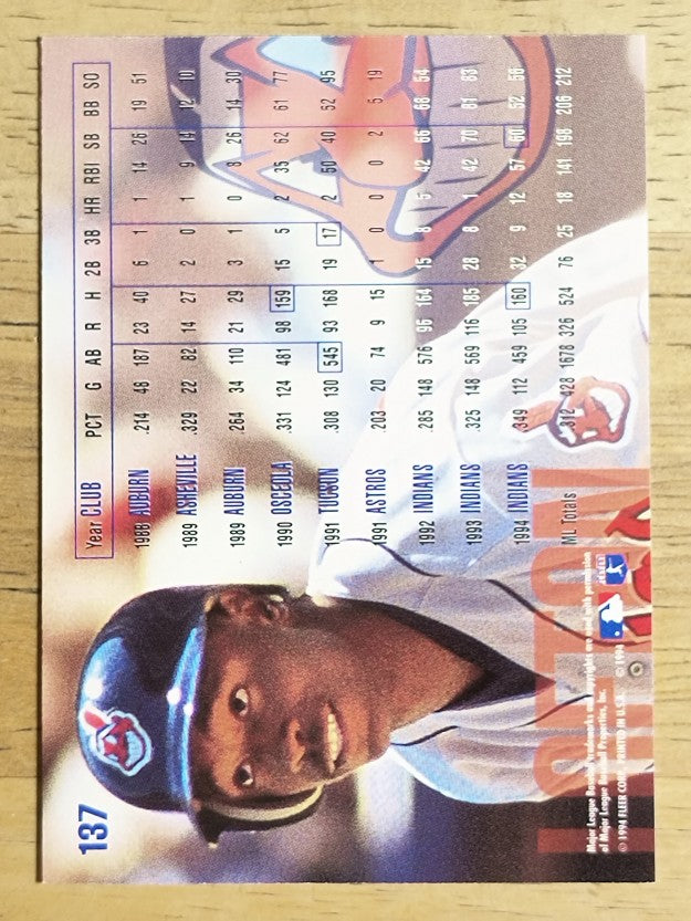 1995 Fleer #137 Kenny Lofton