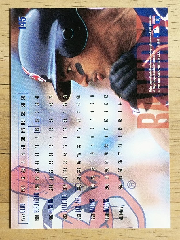 1995 Fleer #145 Manny Ramirez
