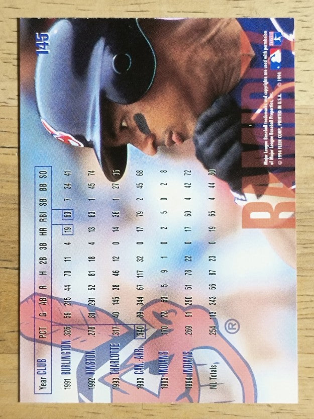 1995 Fleer #145 Manny Ramirez