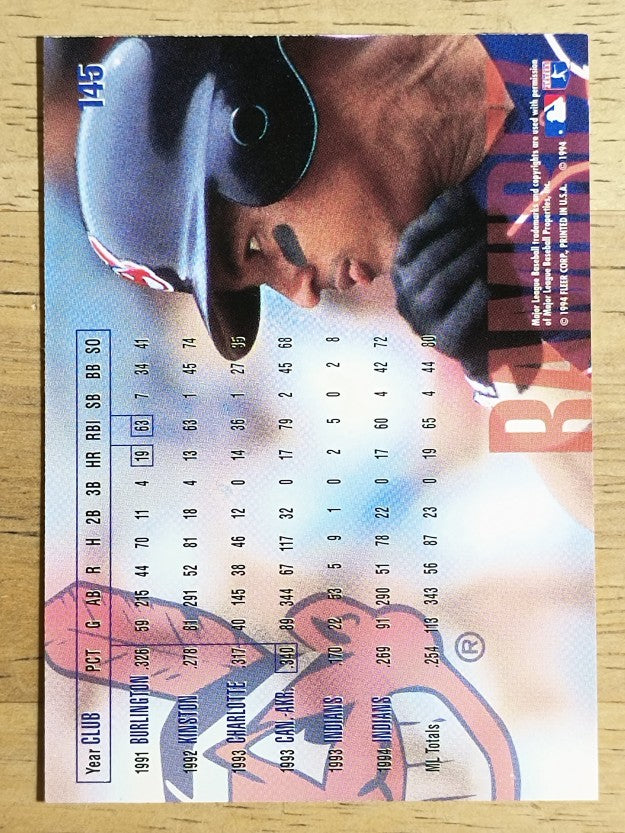 1995 Fleer #145 Manny Ramirez