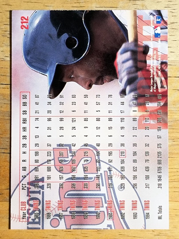 1995 Fleer #212 Kirby Puckett