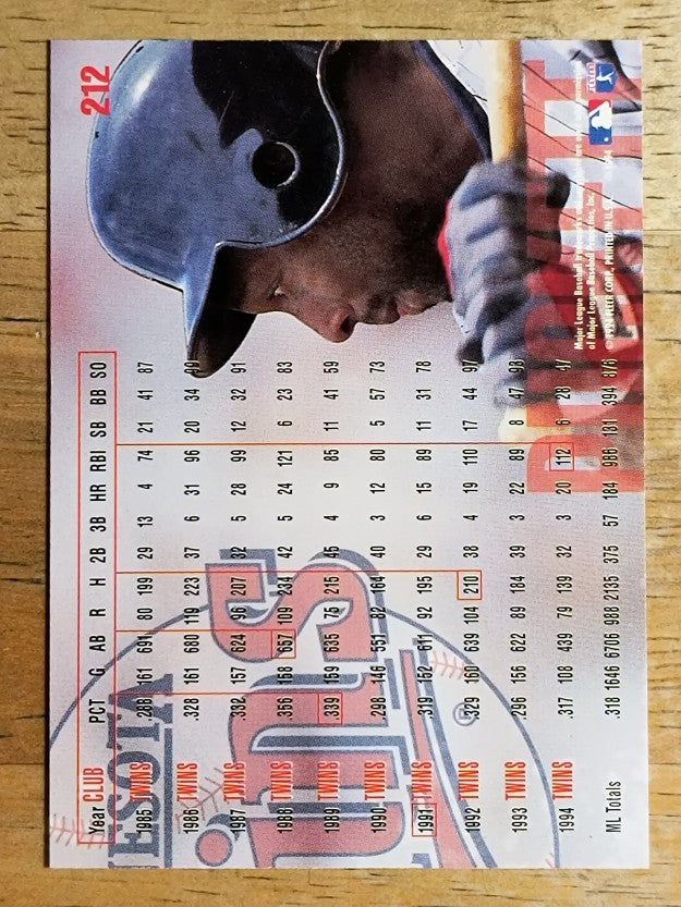 1995 Fleer #212 Kirby Puckett