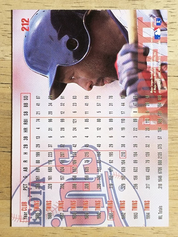 1995 Fleer #212 Kirby Puckett