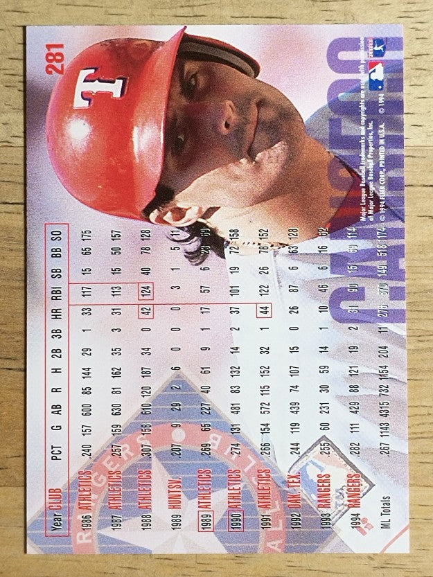 1995 Fleer #281 Jose Canseco