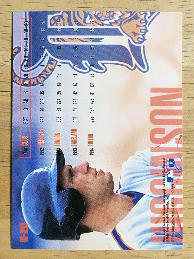 1995 Fleer Update #20 Bob Higginson RC