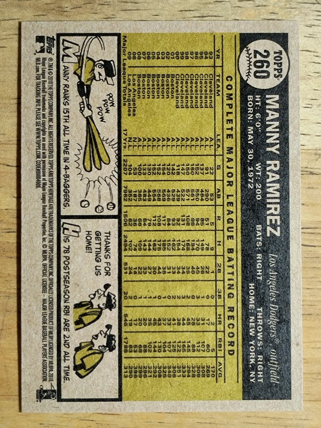2010 Topps Heritage #260 Manny Ramirez