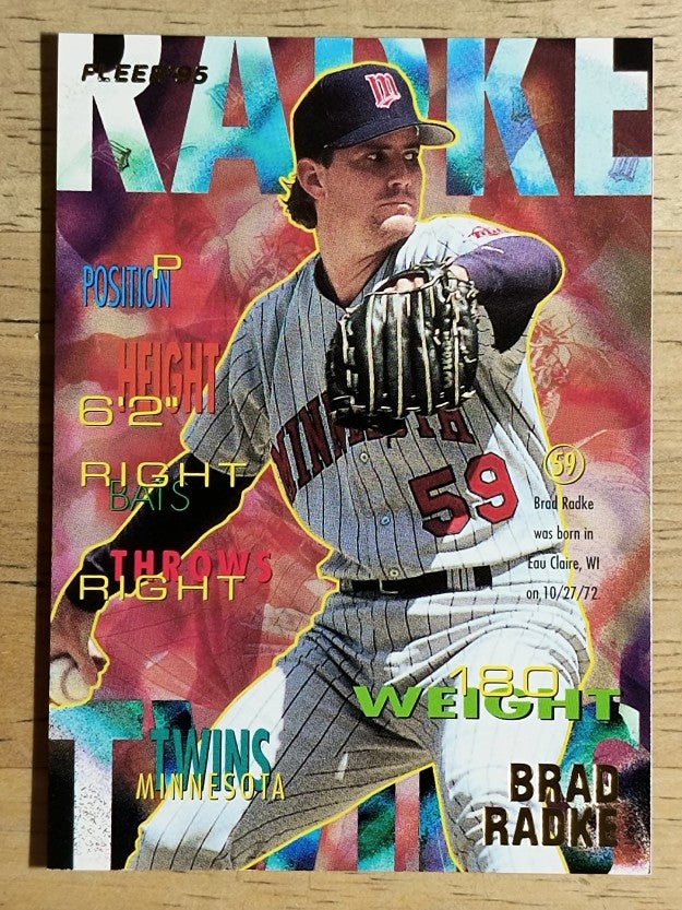 1995 Fleer Update #62 Brad Radke RC