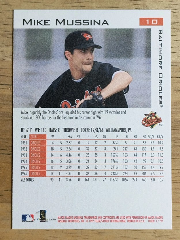1997 Fleer #10 Mike Mussina