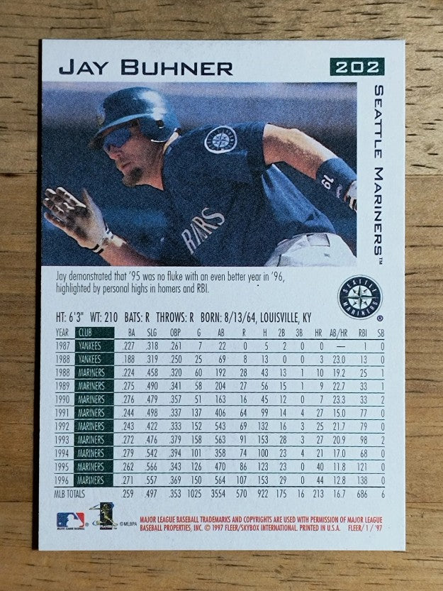 1997 Fleer #202 Jay Buhner