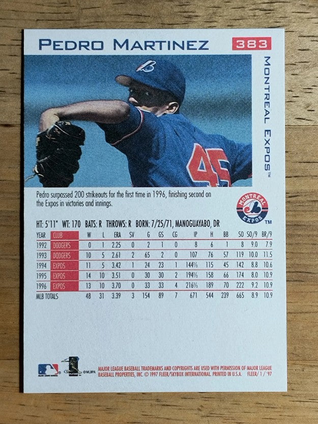 1997 Fleer #383 Pedro Martinez
