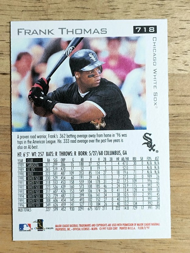 1997 Fleer #718 Frank Thomas ENC