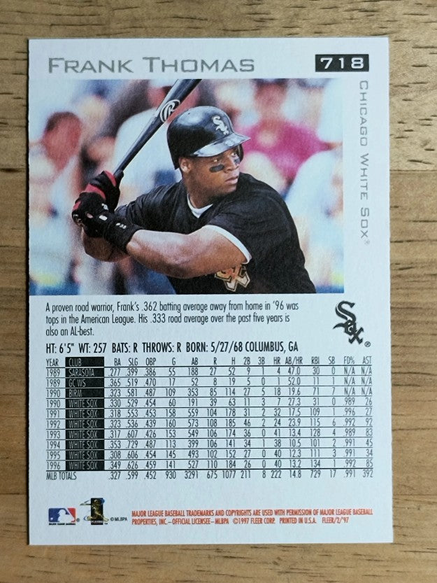 1997 Fleer #718 Frank Thomas ENC