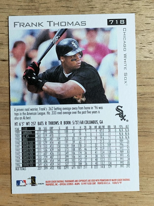 1997 Fleer #718 Frank Thomas ENC