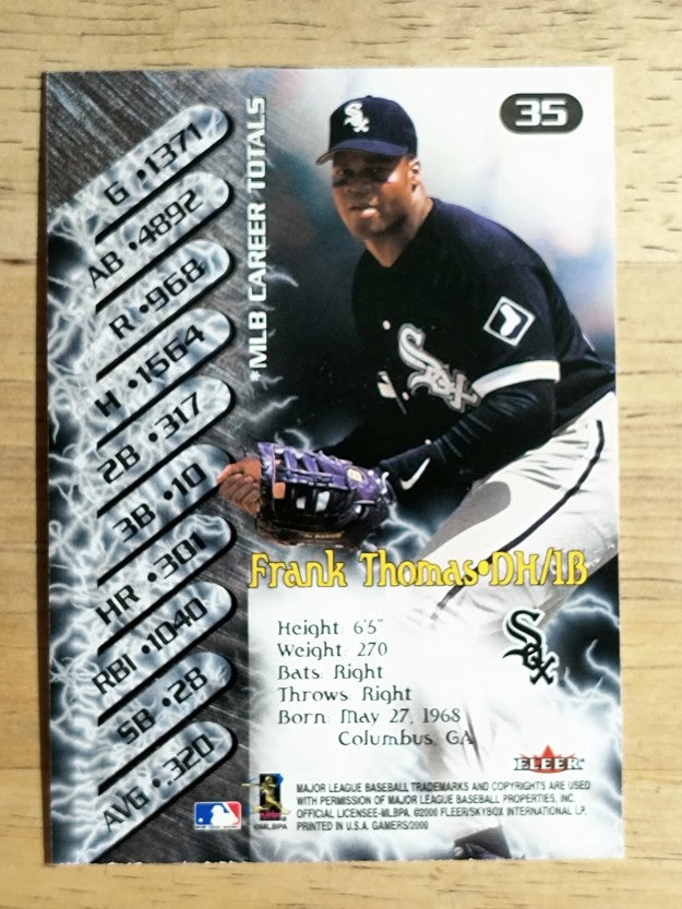 2000 Fleer Gamers #35 Frank Thomas