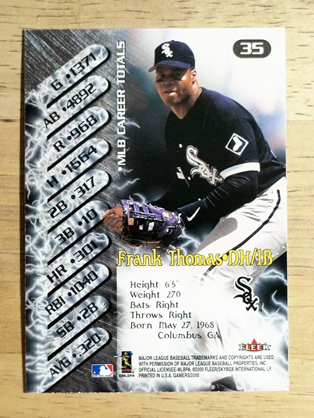 2000 Fleer Gamers #35 Frank Thomas