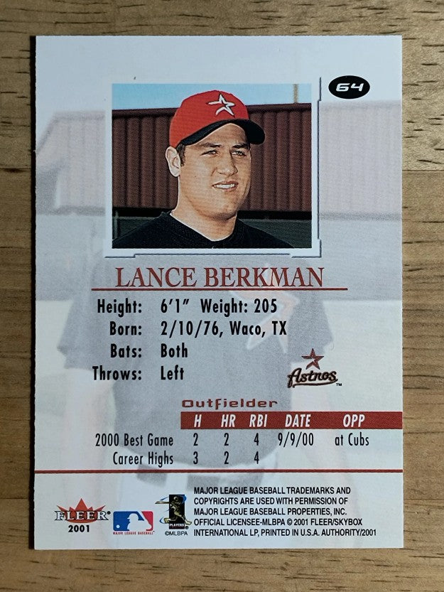 2001 Fleer Authority #64 Lance Berkman