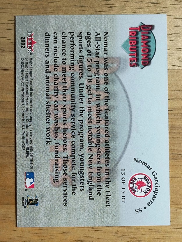 2002 Fleer Tradition Diamond Tributes #13 Nomar Garciaparra