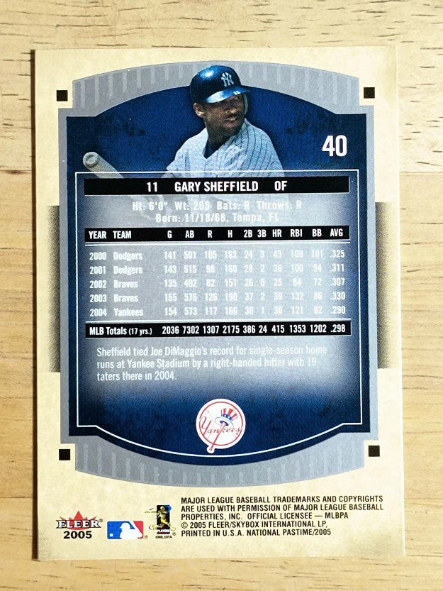 2005 National Pastime #40 Gary Sheffield