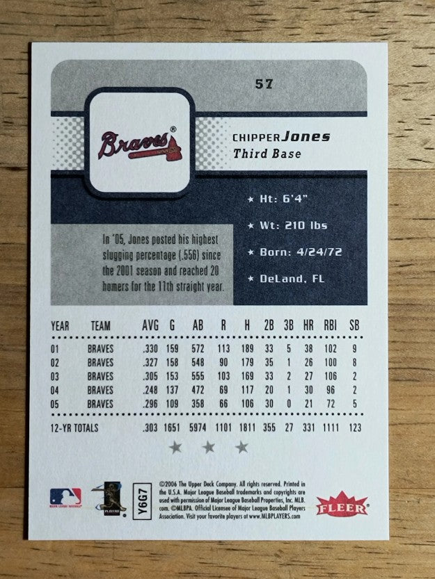 2006 Fleer #57 Chipper Jones