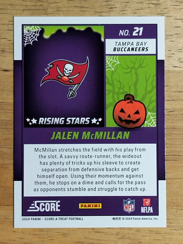 2024 Score Halloween Rising Stars Pumpkin #21 Jalen McMillan