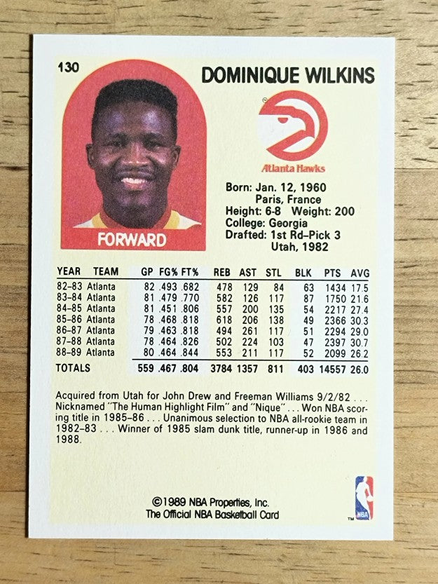 1989-90 Hoops #130 Dominique Wilkins