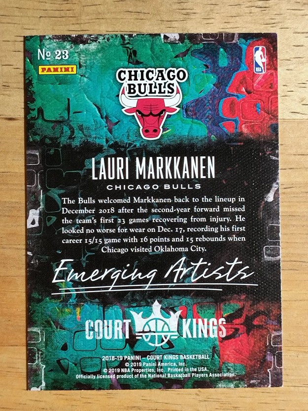 2018-19 Court Kings Emerging Artists #23 Lauri Markkanen